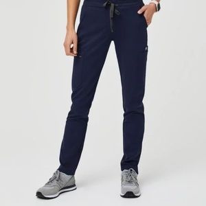 Women's Navy Yola High Waisted - Petite Skinny Scrub Pants - XS - Petite / Navy